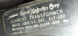 Abbott Magnetics Doughnut Current Transformer 2000-5 np