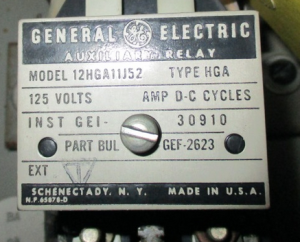 GE HGA model 12HGA11J52 np